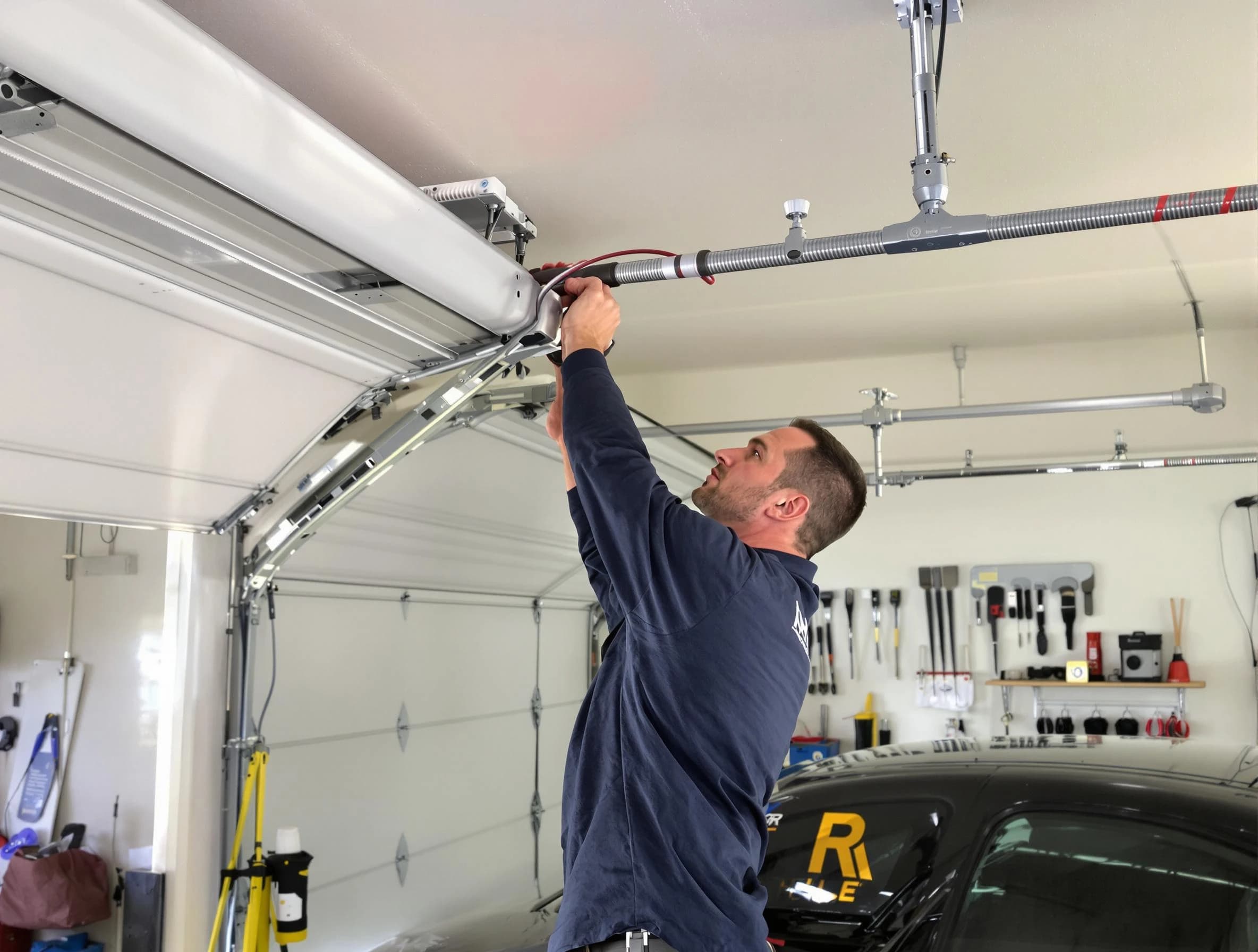 Falmouth Garage Door Repair technician performing garage door cable repair in Falmouth