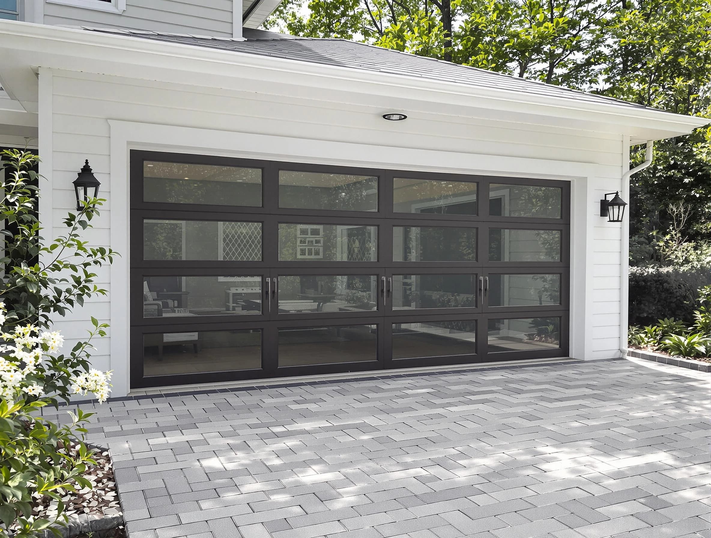 Falmouth Garage Door Repair design specialist presenting custom garage door options to Falmouth homeowner