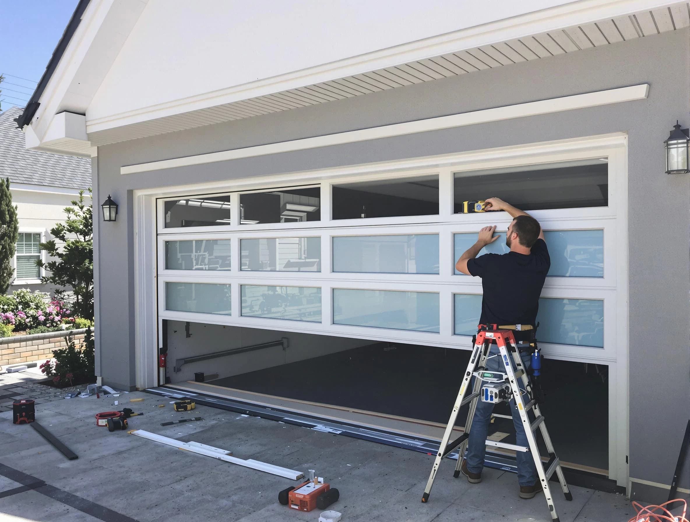 Falmouth Garage Door Repair team performing garage door replacement in Falmouth