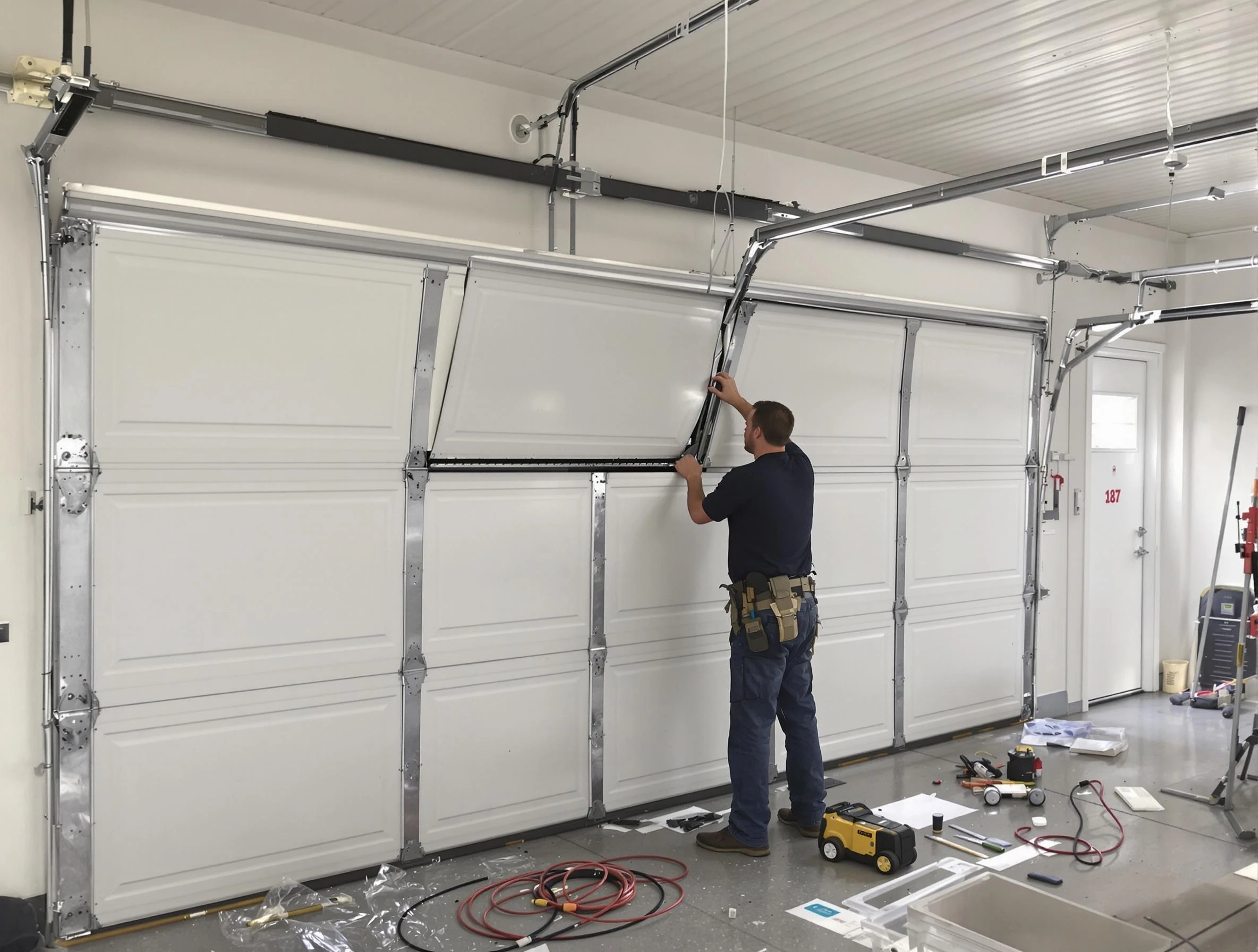 Garage Door Section Replacement in Falmouth