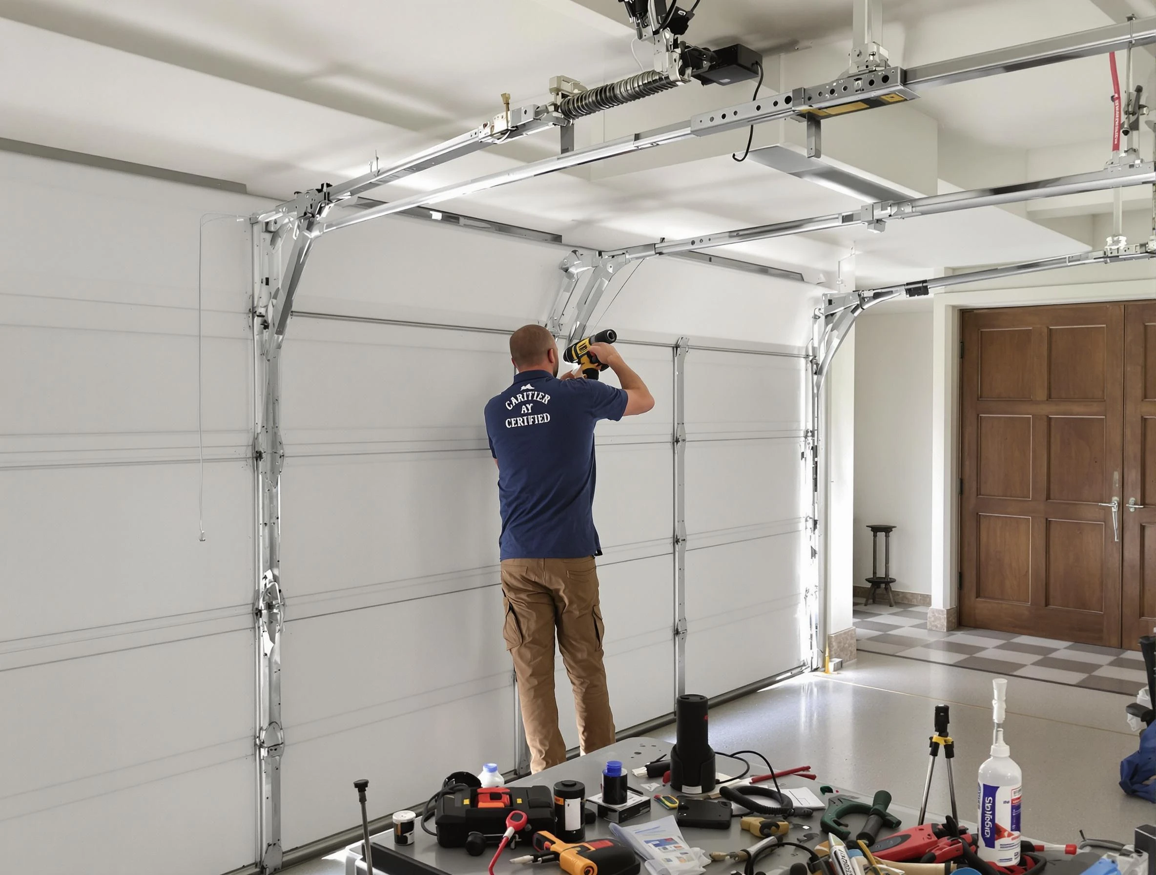 Falmouth Garage Door Repair certified technician performing precision garage door repair in Falmouth