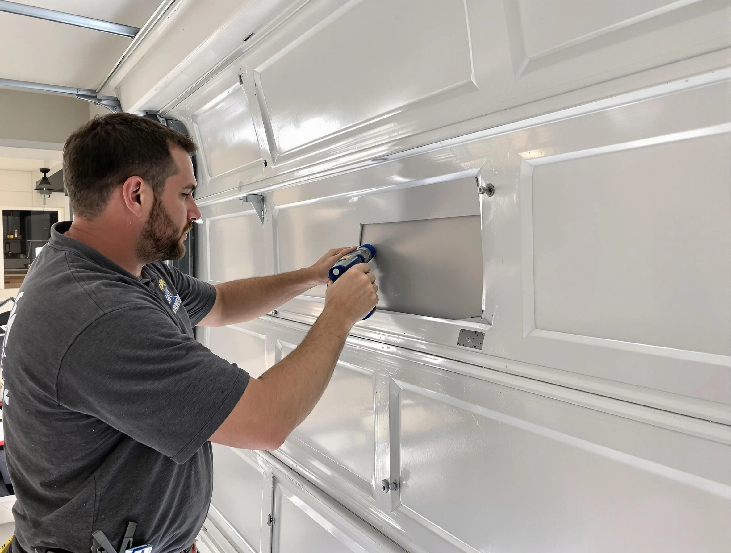Garage door panel repair by Falmouth Garage Door Repair in Falmouth