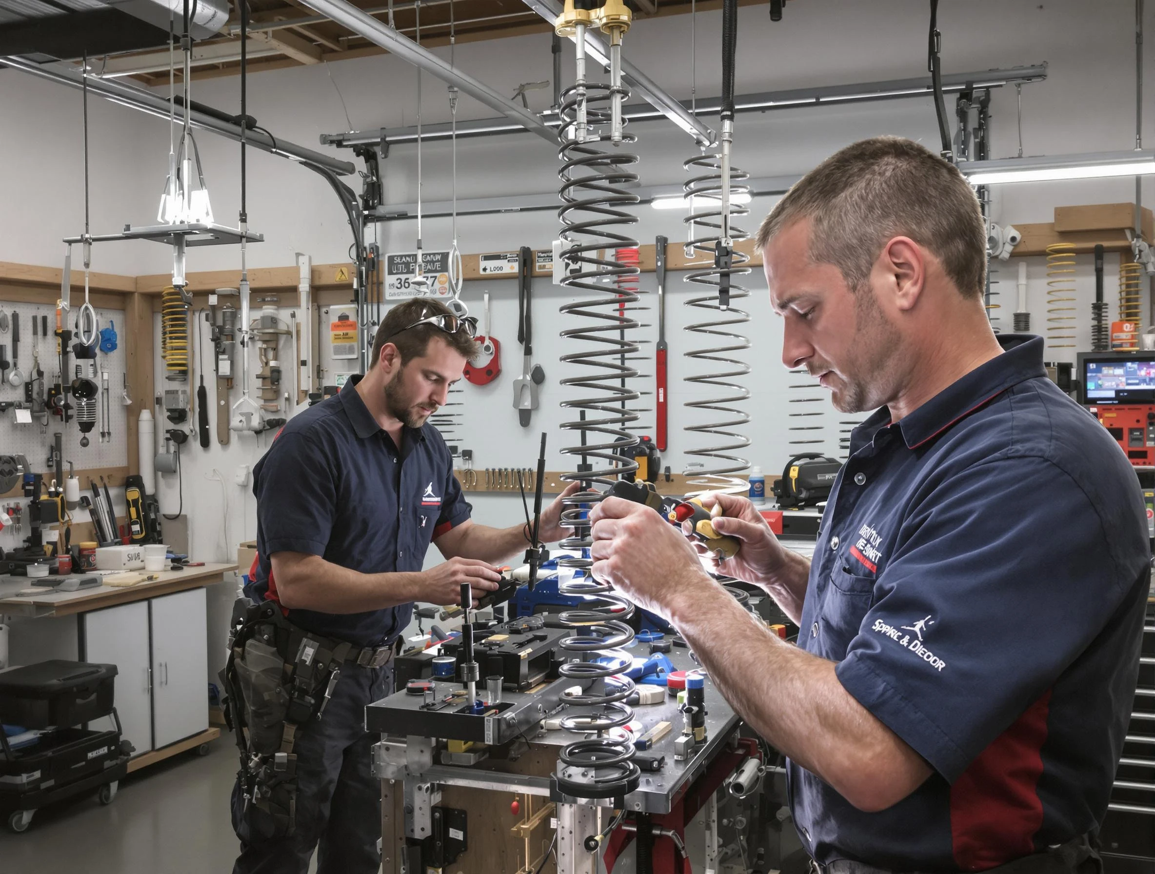 Garage door spring repair service by Falmouth Garage Door Repair in Falmouth