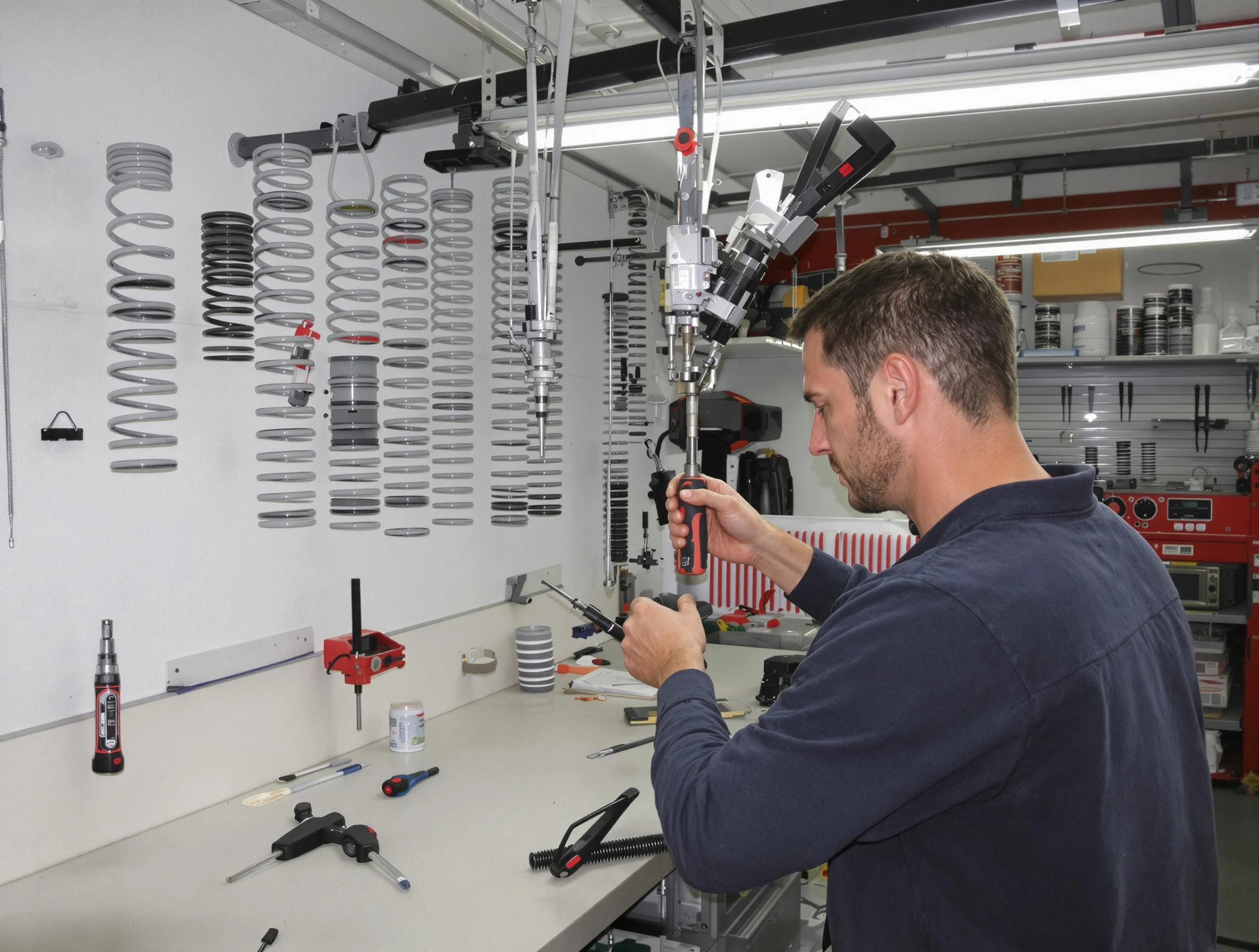 Falmouth Garage Door Repair safety certified technician performing precision spring replacement in Falmouth